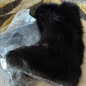 Luxurious Black Fur Women's Boots